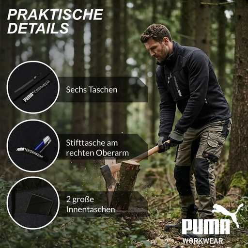 Kurtka polarowa Puma Workwear black 30-6110 - XL