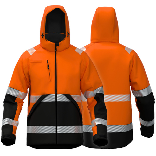 Softshell ocieplany WJ-Valencia pomarańczowy - L